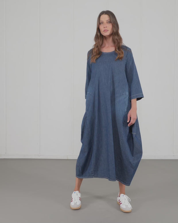 alembika denim dress Alembika Black Denim V-Neckline Dress SD823B