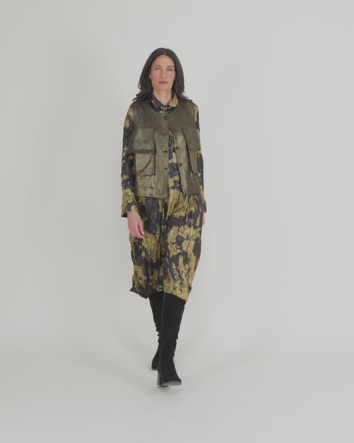 Queenie Utility Vest, Gold