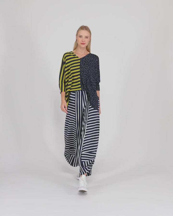 Ahoy Punto Pants, Navy/White