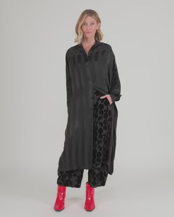 Georgina Shirtdress, Black