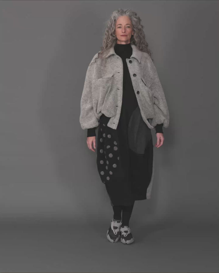 Urban Brushed Varsity Jacket, Cloud Grey