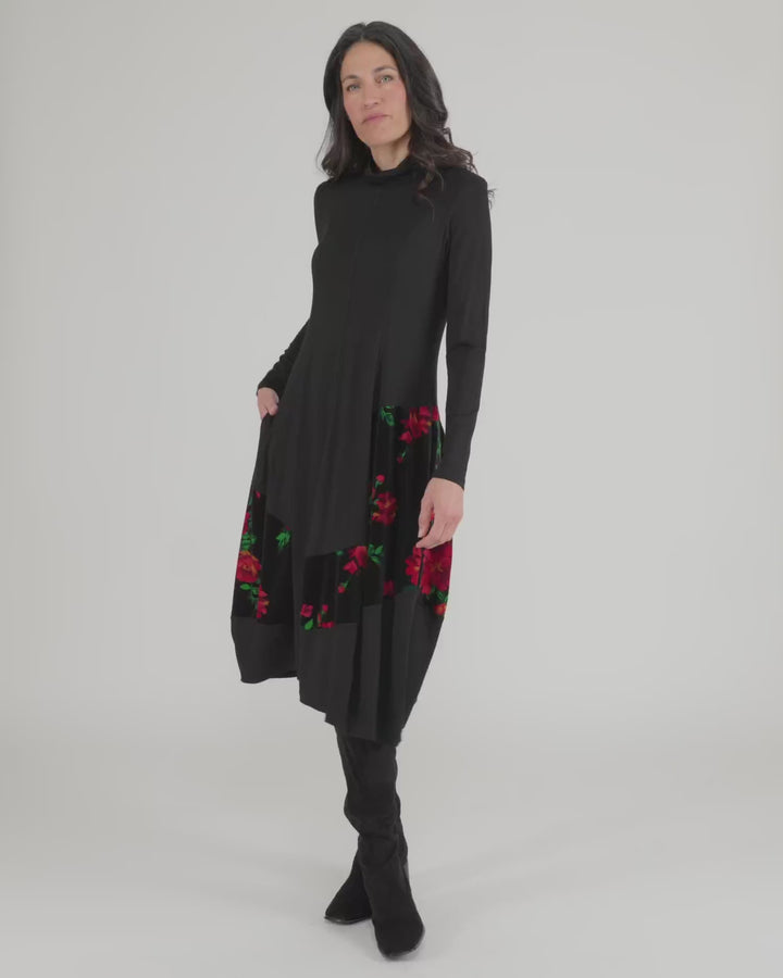 Serenade Cocoon Dress, Roses