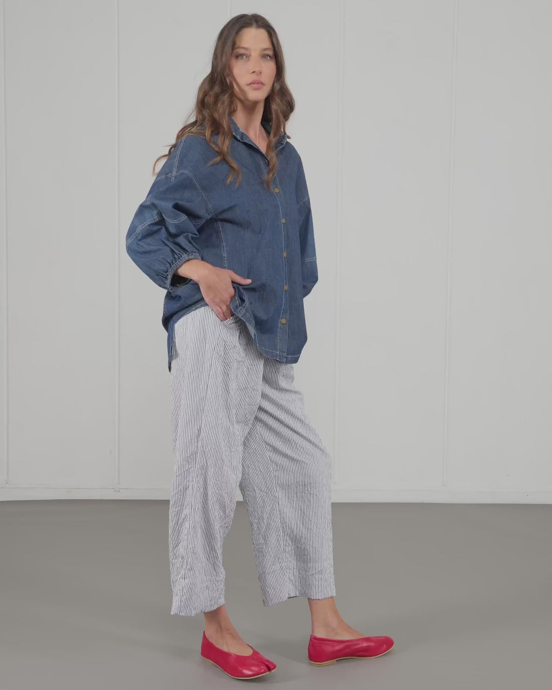 Pippa Relaxed Blouse, Denim