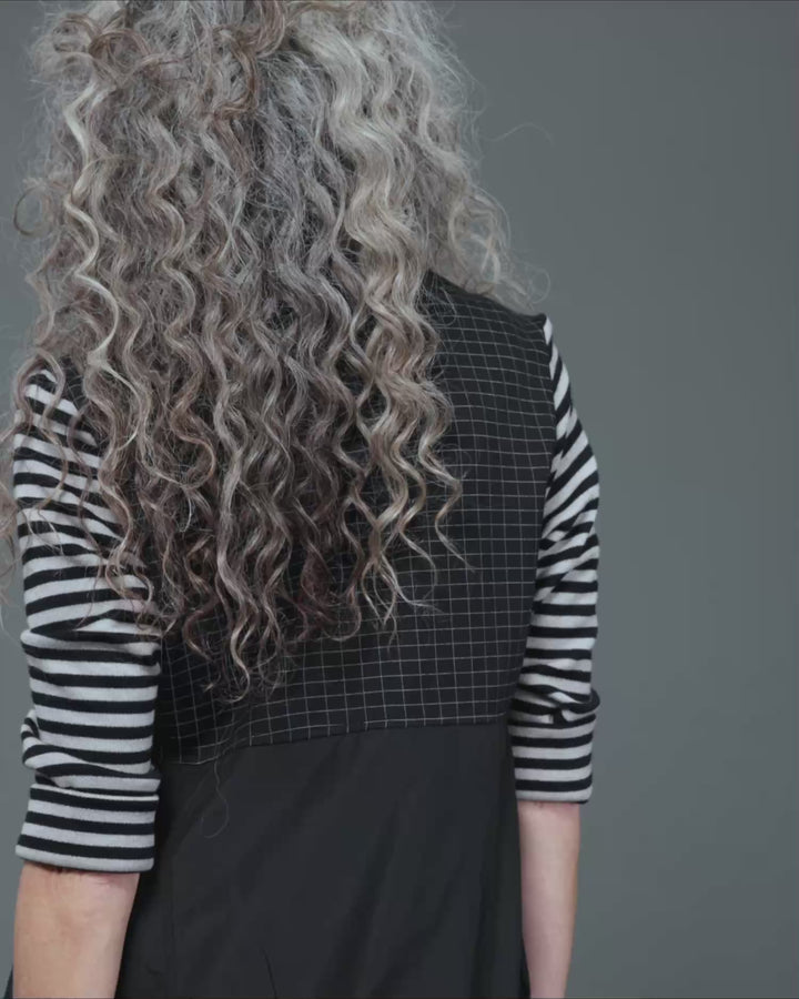 Urban Mercer Shirtdress, Black Mix