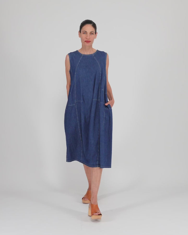 Ceci Swing Dress, Denim