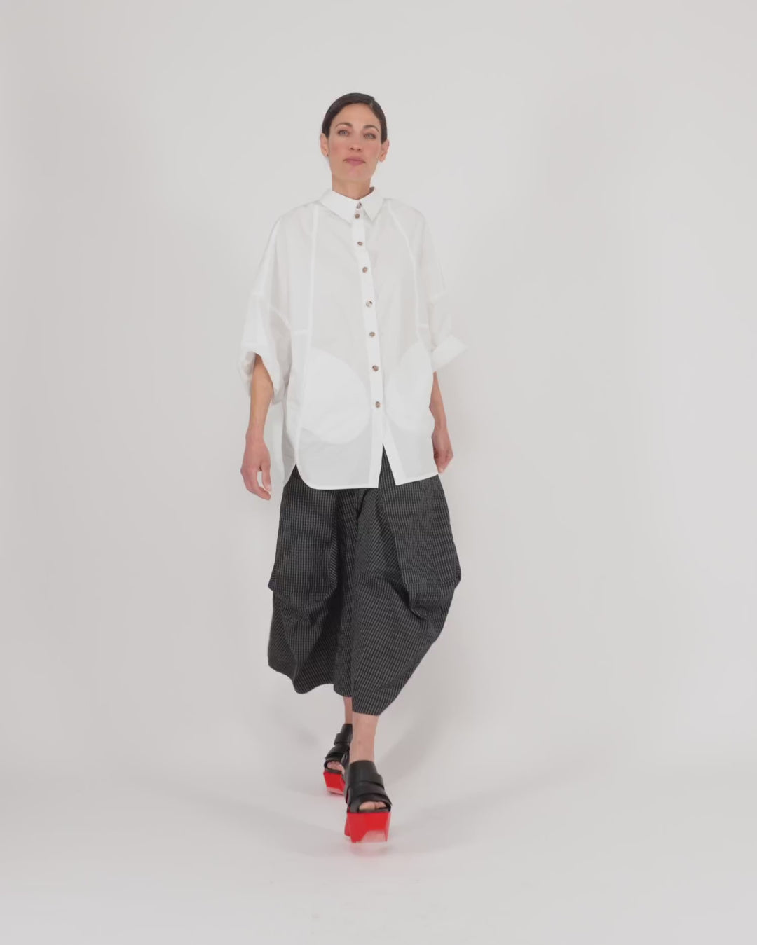 Urban Oversized Circle Shirt, White