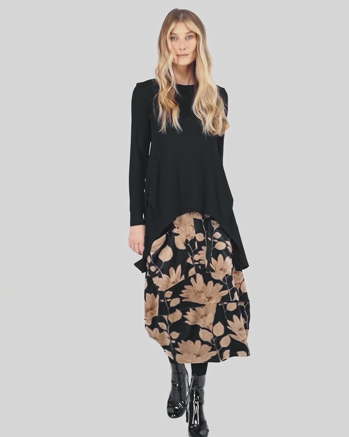 Pippa Velvet Skirt, Floral