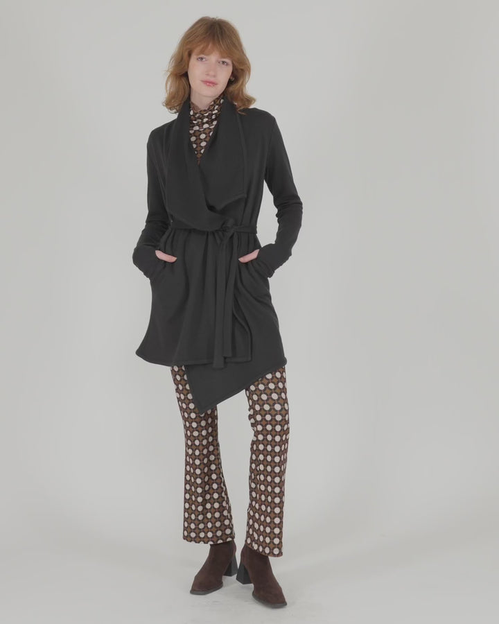Urban Cloud Wrap Cardigan, Black