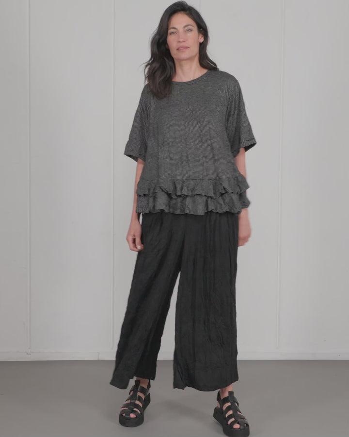 Network Ruffle Tee, Stripes