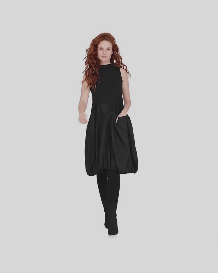 Urban Spectre Sleeveless Dress, Black