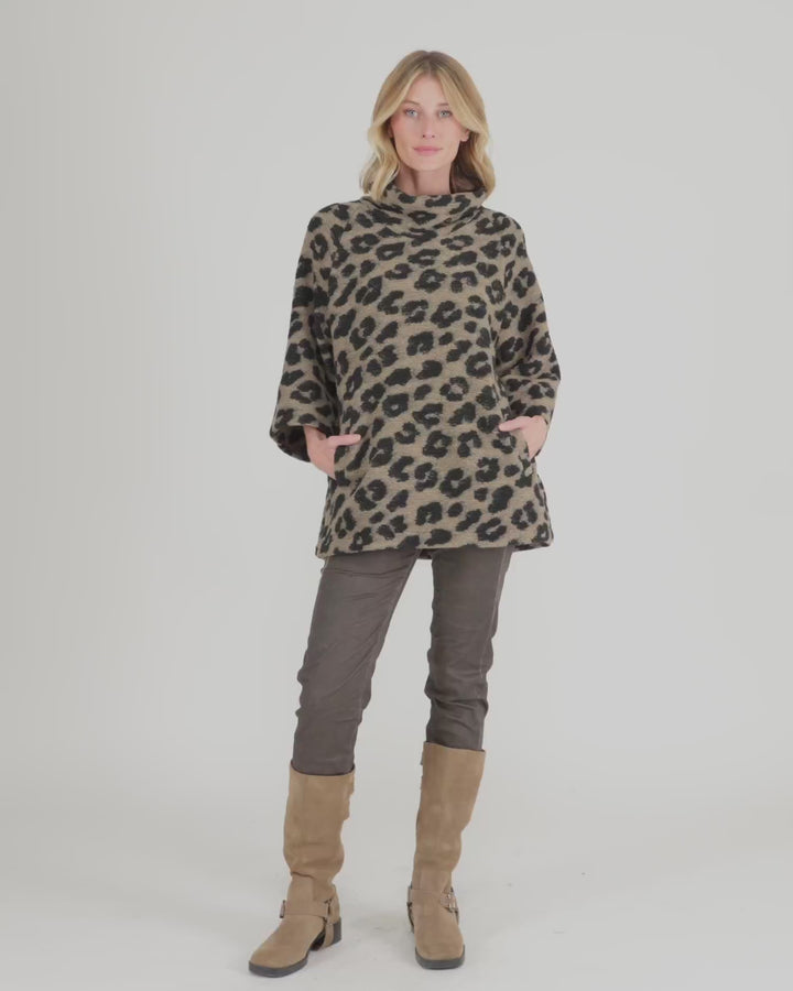 Lynx Cozy Pullover, Leopard