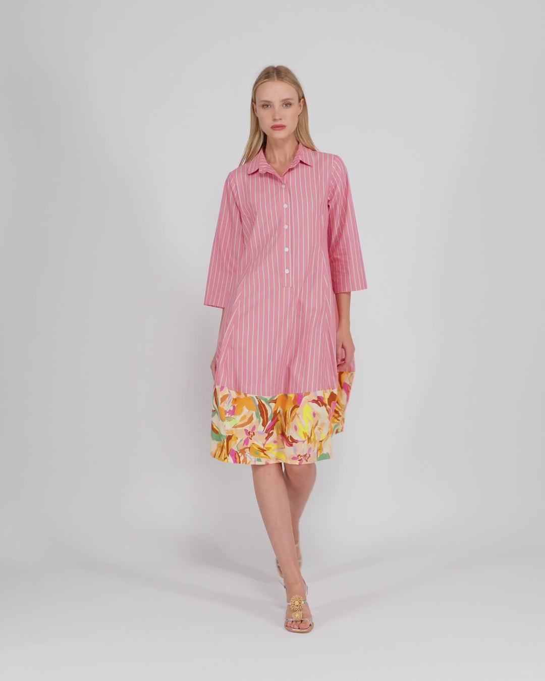 Plumeria Shirtdress, Blush