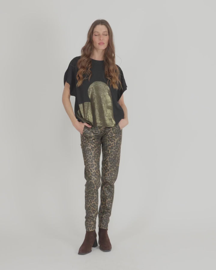 Lola Heart Tee, Gold