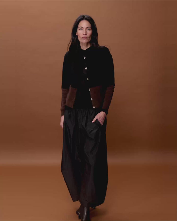 Maeve Cardigan, Black/Choco