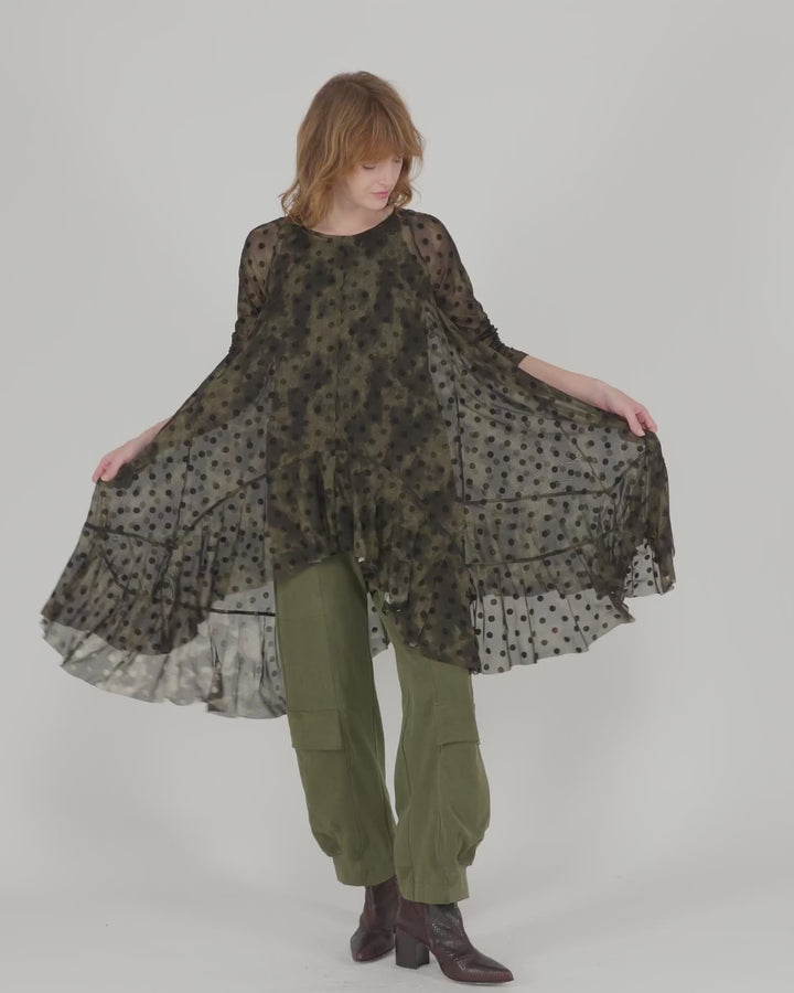Urban Clover Mesh Tunic, Antique