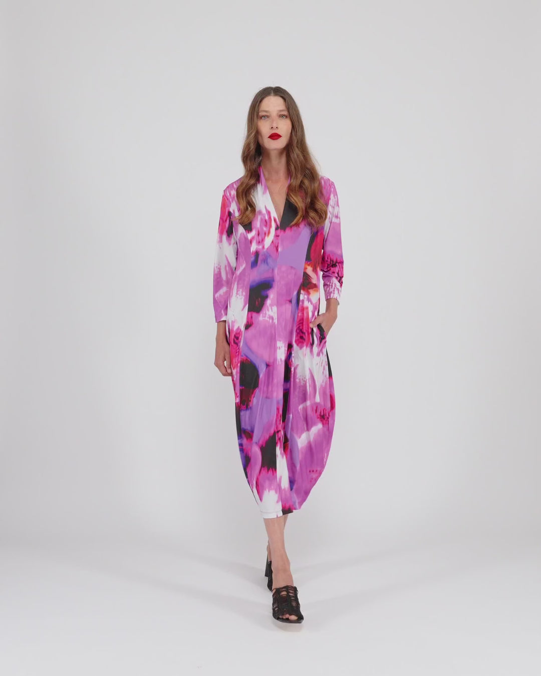 Gekko Cocoon Dress, Orchid