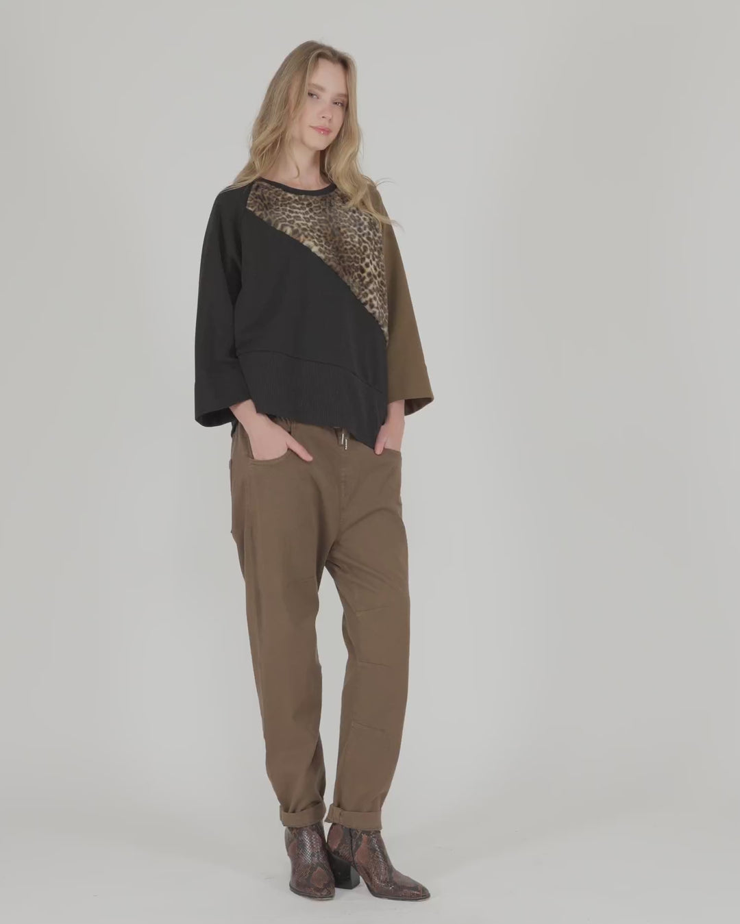 Urban Wildling Crewneck Top, Mix