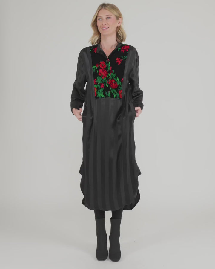 Sonata Shirtdress, Roses