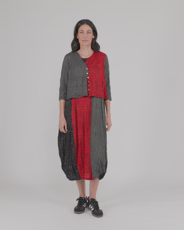Capricorn Crop Cardigan, Red