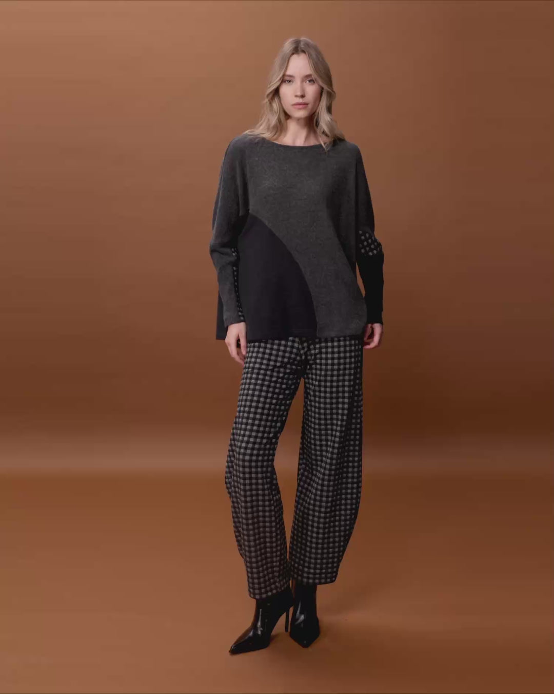 Command Slim Barrel Pant, Graphite Check