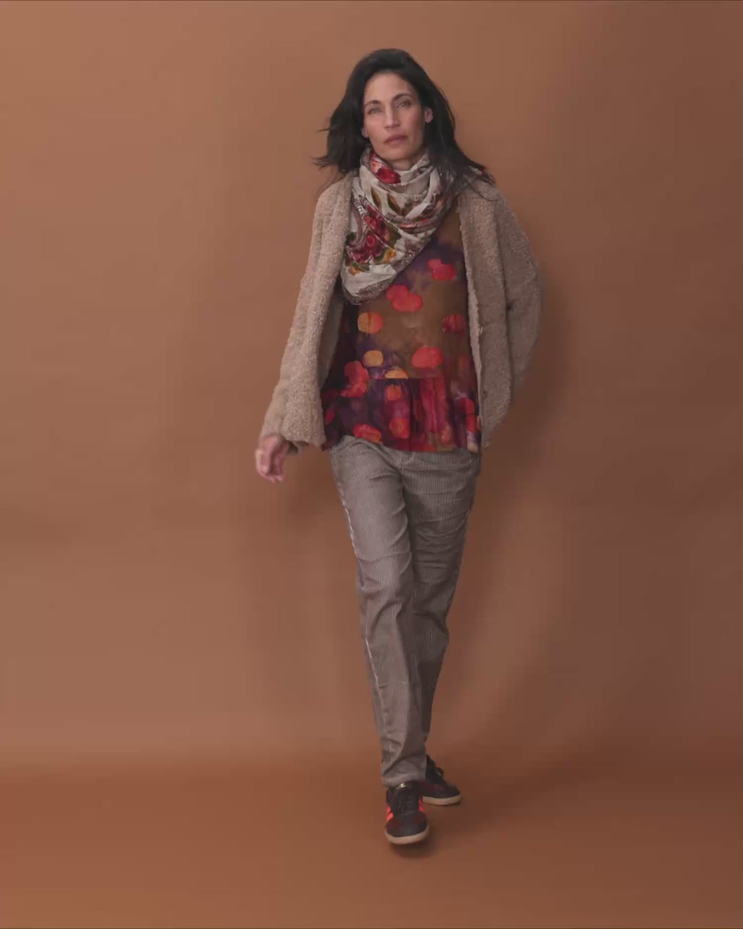Teddy Boucle Cardigan, Sand