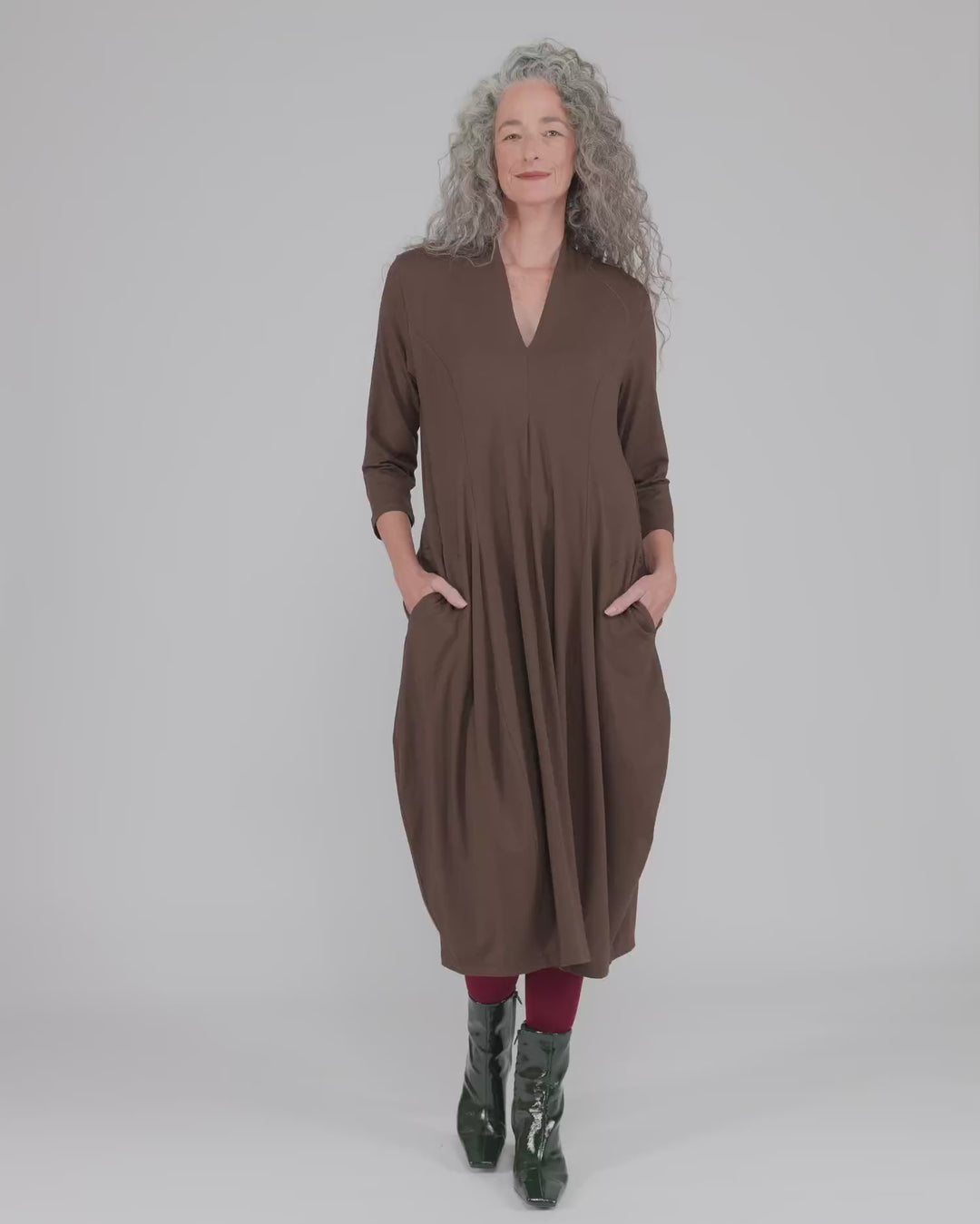 Essential Cocoon Dress, Umber