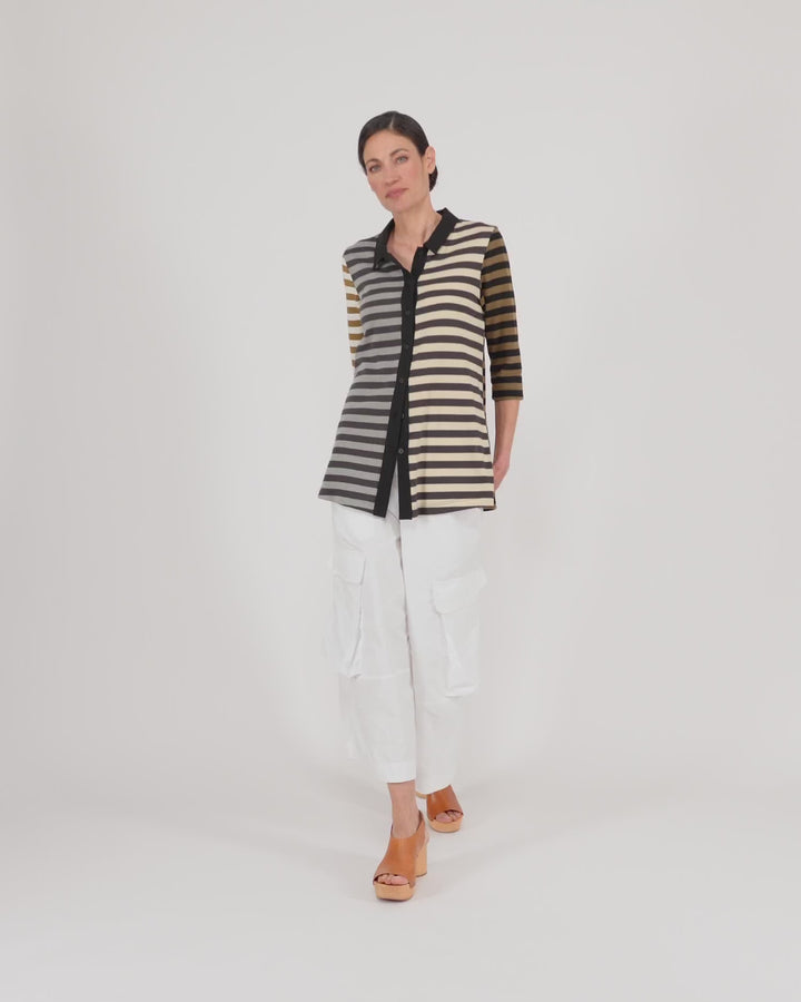 Urban Soft Button Up Shirt, Stripes