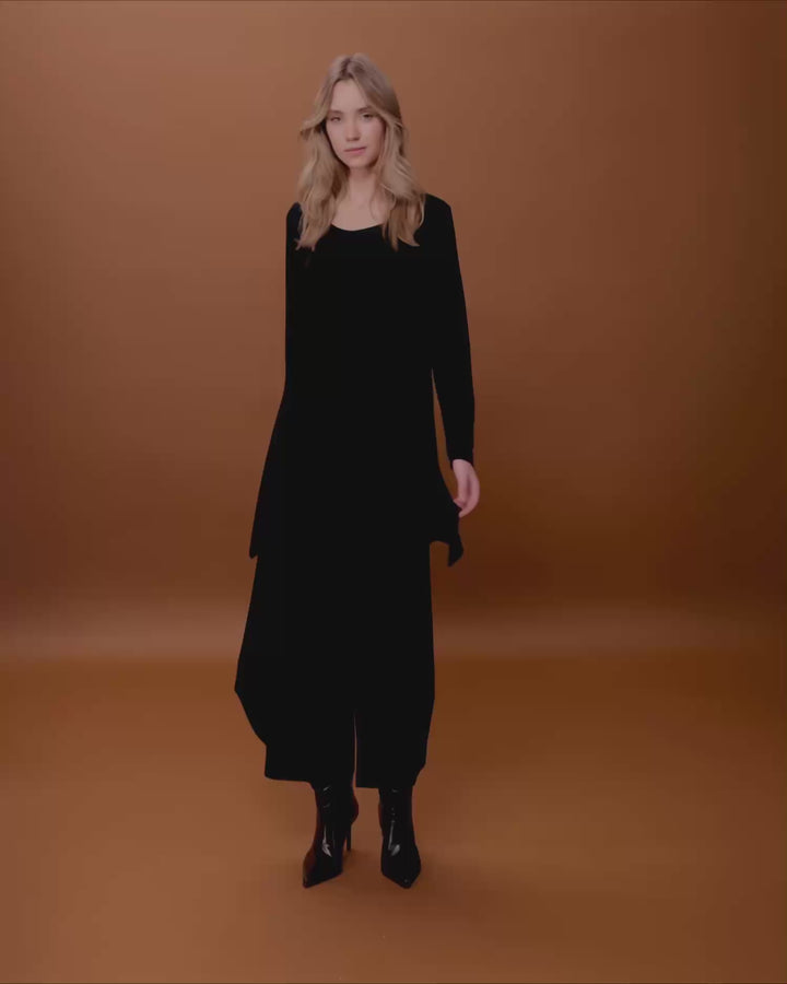 Currant Handkerchief Tunic, Black