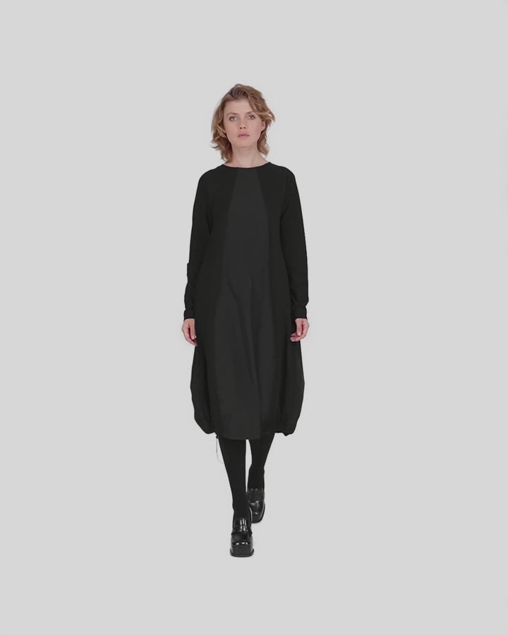 Urban Lyra Midi Dress, Black