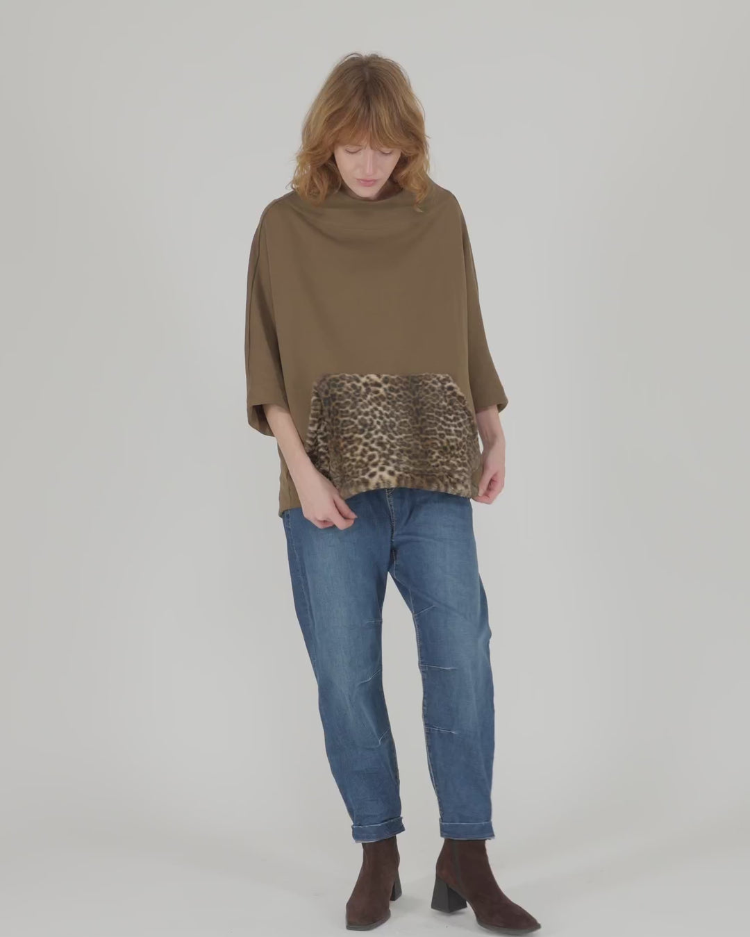 Urban Muff Pullover Top, Camel