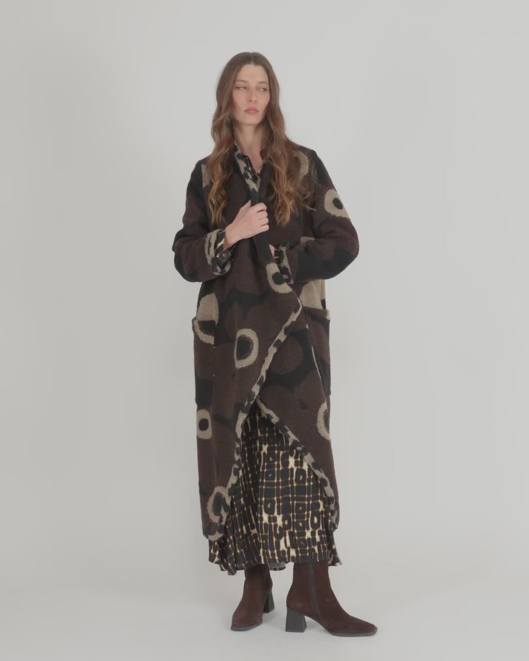 Jamboree Cozy Draped Coat, Floral