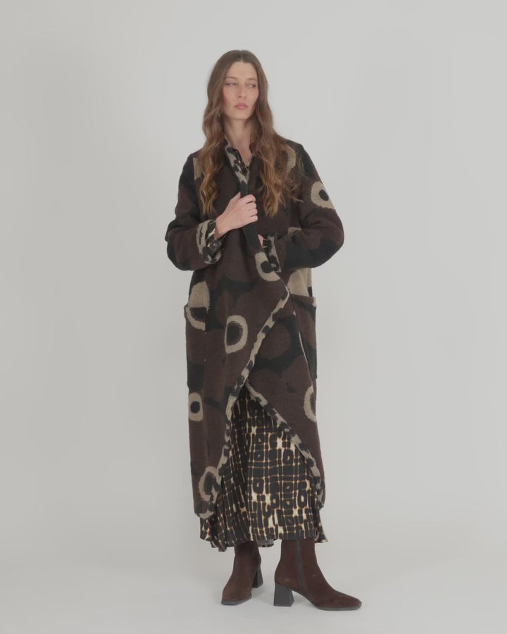 Jamboree Cozy Draped Coat, Floral