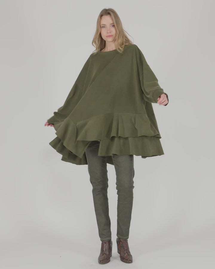 Urban Sahara Oversized Top, Olive