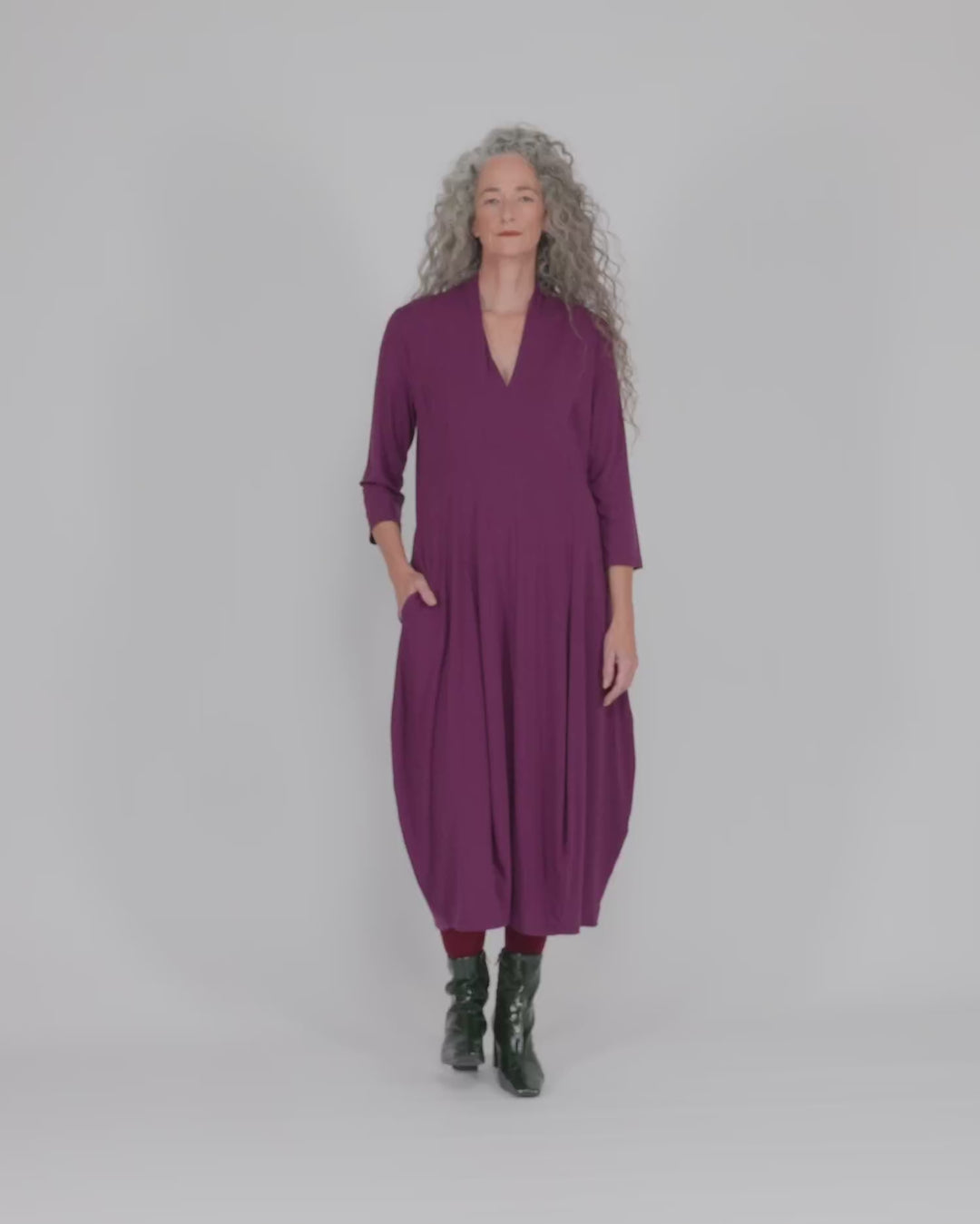 Essential Cocoon Dress, Sangria