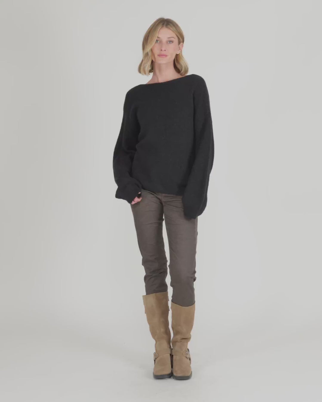 Chacha Reversible Cardigan, Black