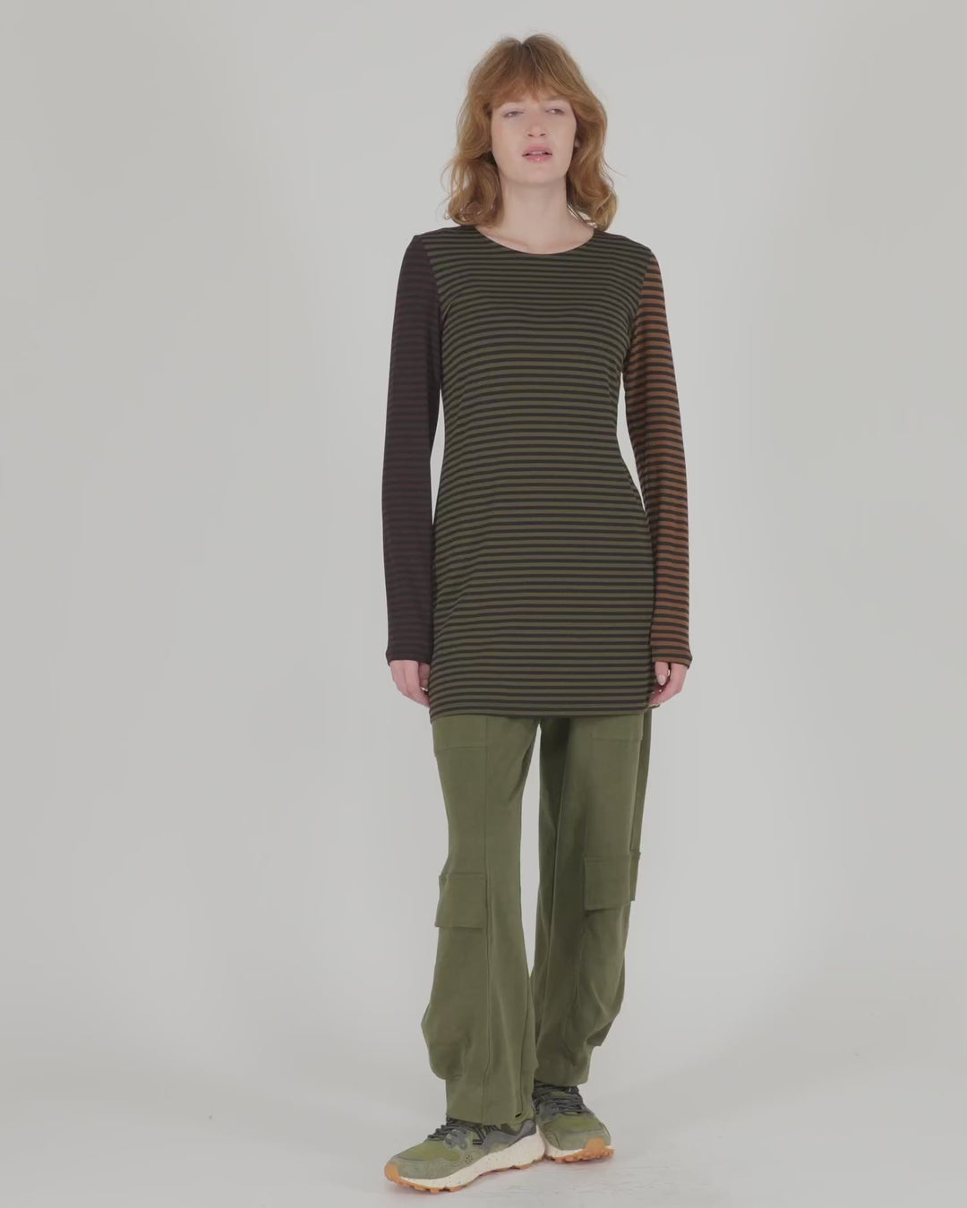 Urban Layering Long Tee, Stripes