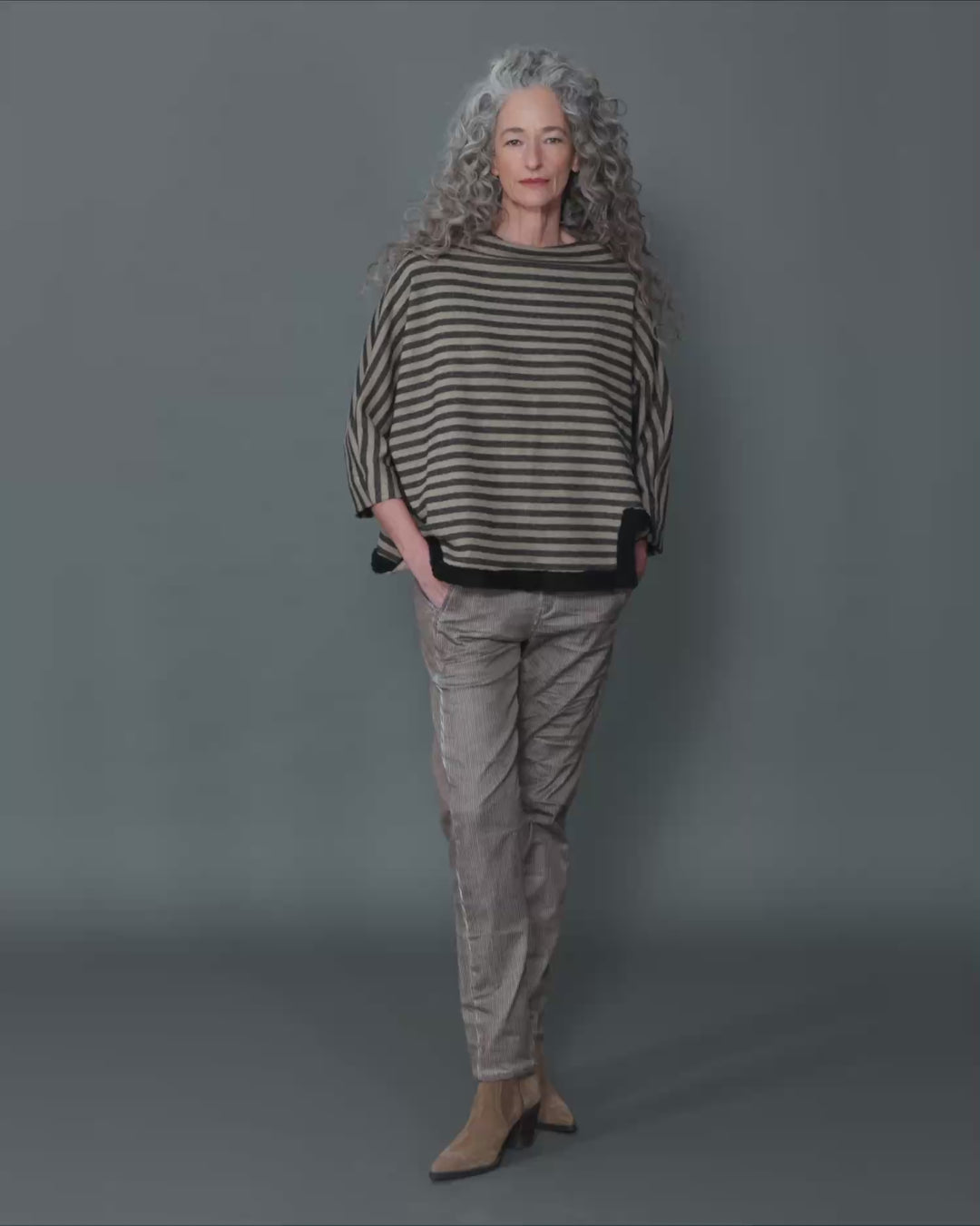 Urban Ulla Pullover, Camel Stripe