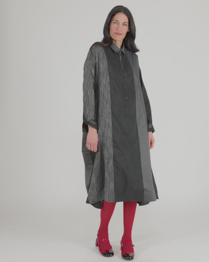 Drama Draped Shirtdress, Iron