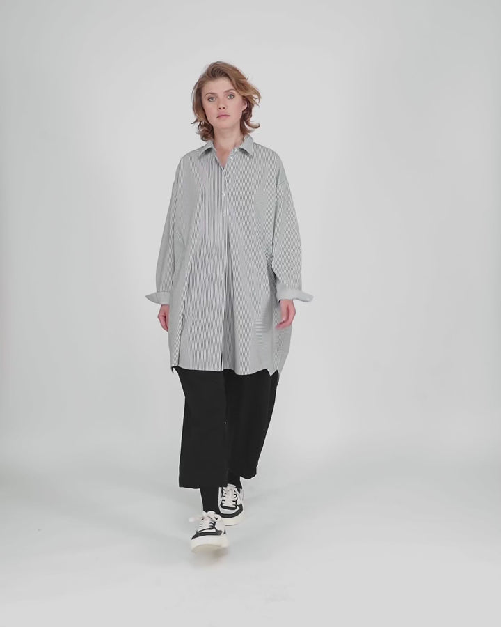 Urban Hanna Oversized Tunic Shirt, Lines