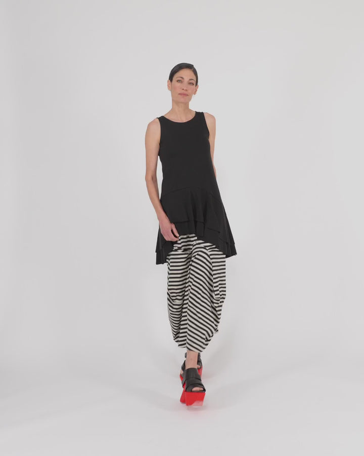 Urban Staple Ruffle Tank, Black