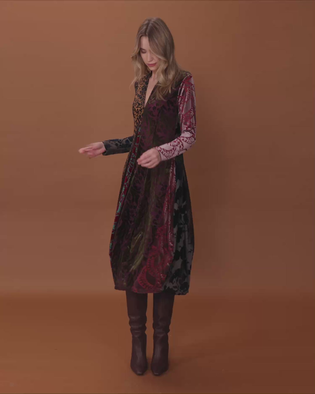 Tapestry Cocoon Dress, Jewel Multi