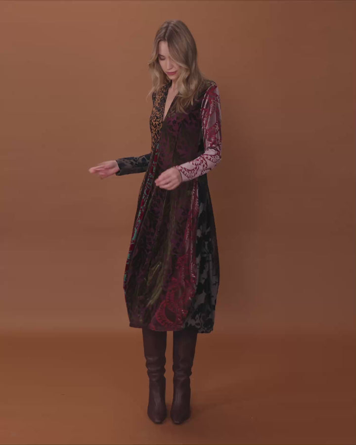 Tapestry Cocoon Dress, Jewel Multi