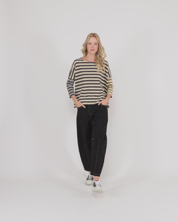 Urban Forever Boxy Tee, Stripes