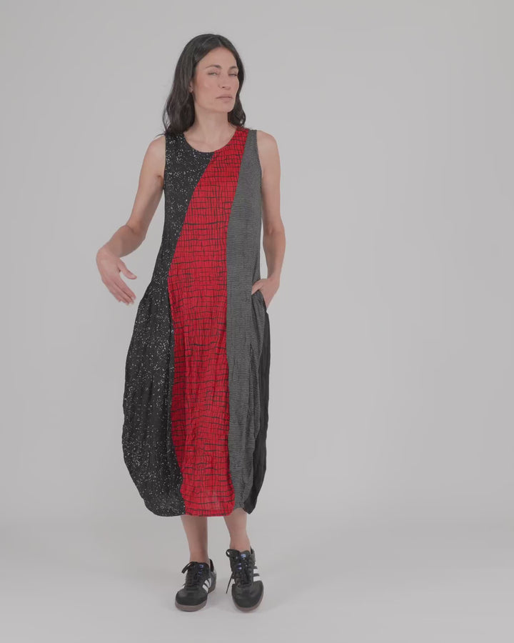 Blaise Sleeveless Dress, Red