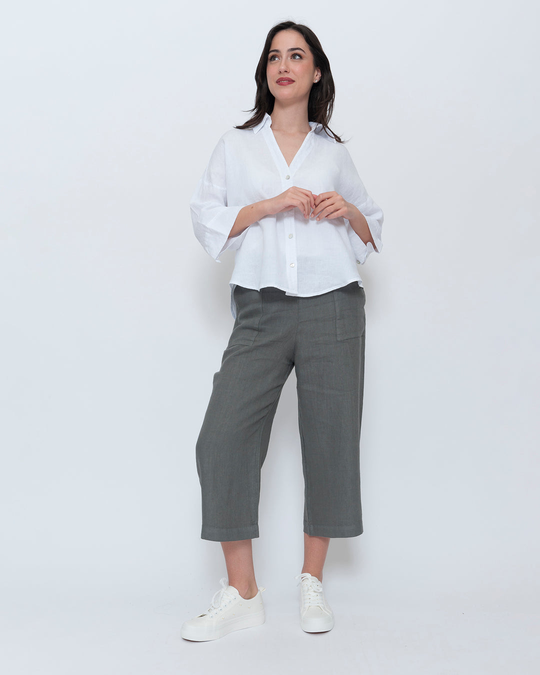 Blueberry Easy Capri, Slate