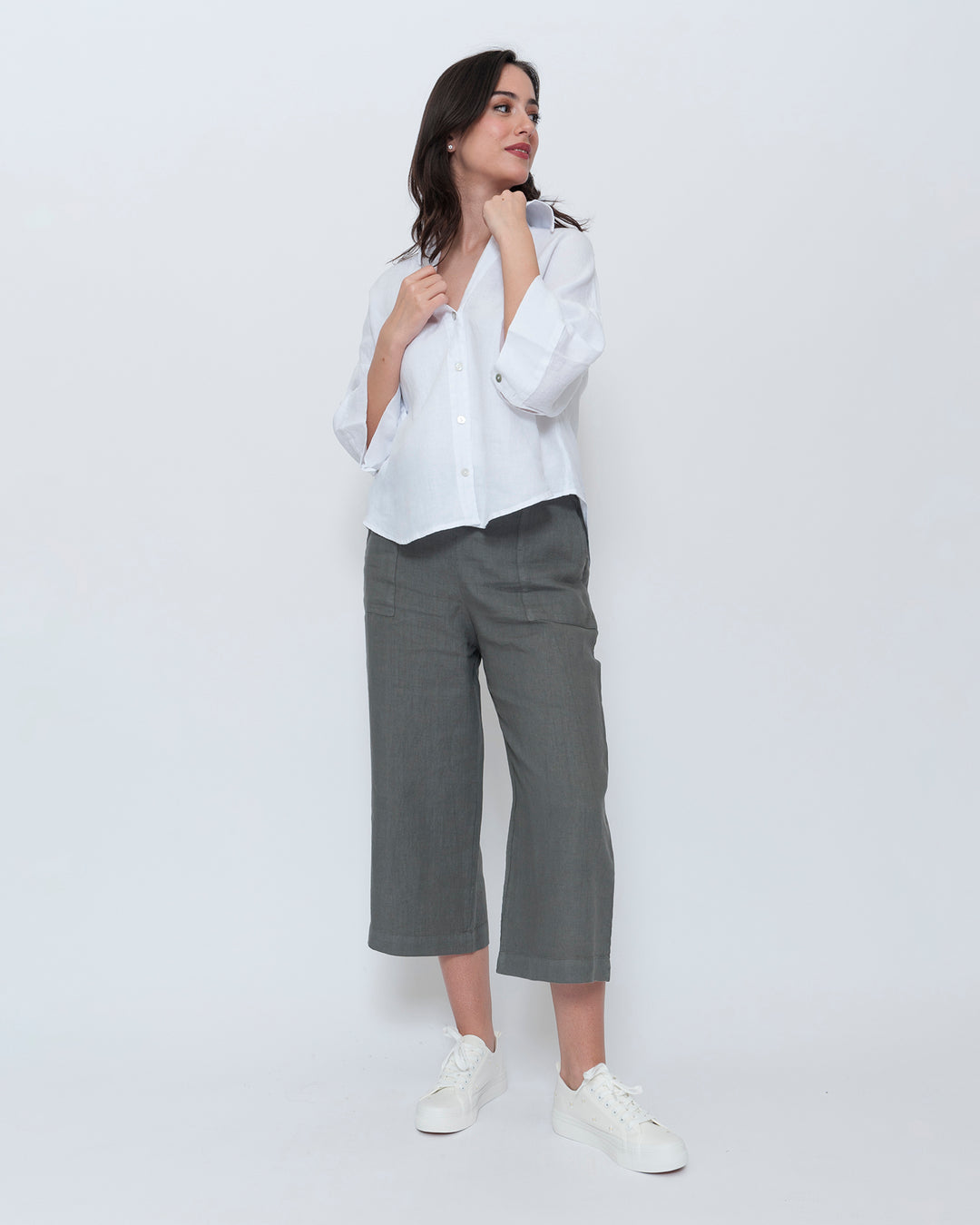 Blueberry Easy Capri, Slate