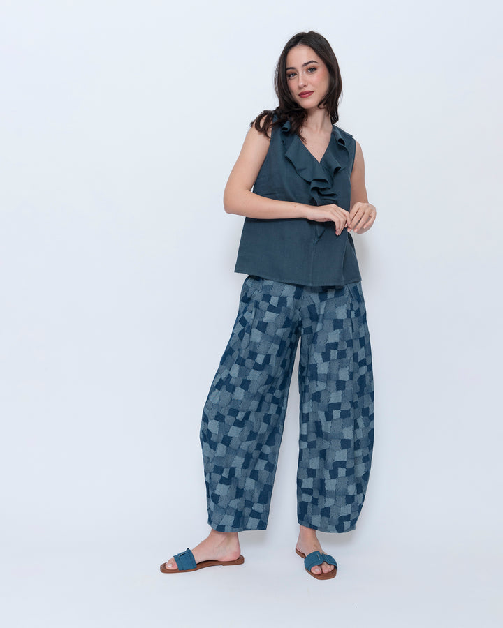 Blueberry Balloon Pants, Patch Denim