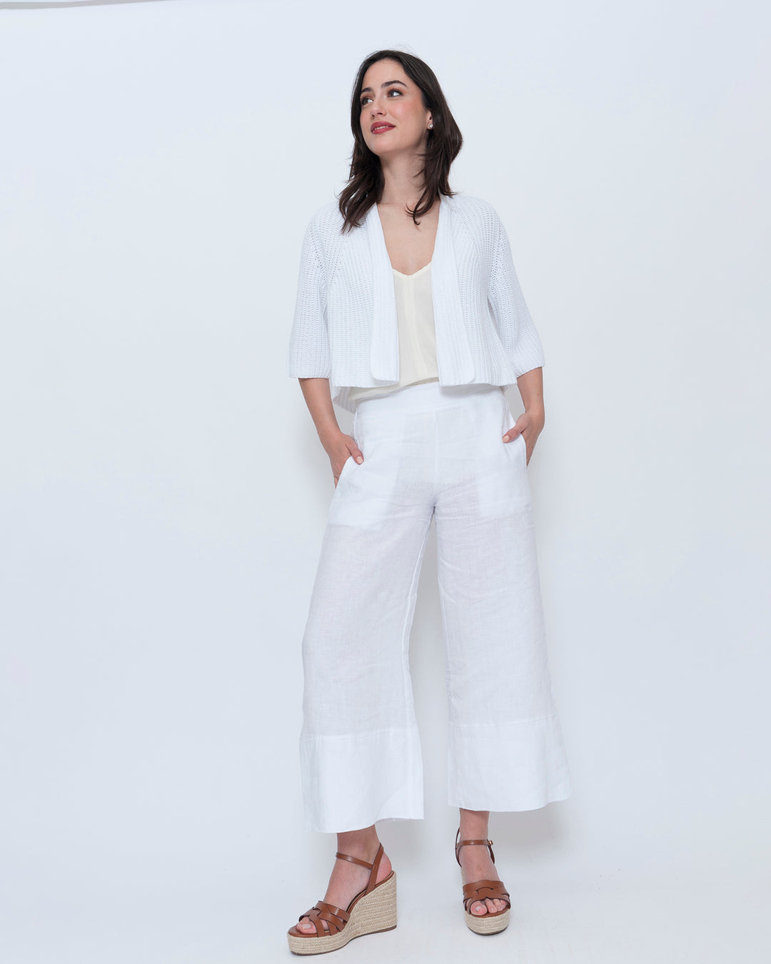 Blueberry Shrug Cardigan, White