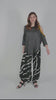 Cutout Crinkle Top in Stripes for women over 40