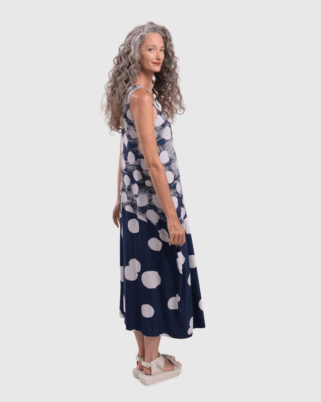 Cloud Tank Dress, Navy - Alembika Designer Women's Clothing